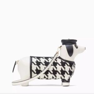 Kate Spade Claude the Dachshund Discontinued Houndstooth